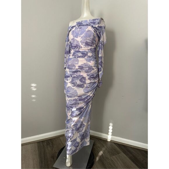 NWT Staud Solana Floral Ruched Maxi Dress Size XS $395 - Picture 10 of 14